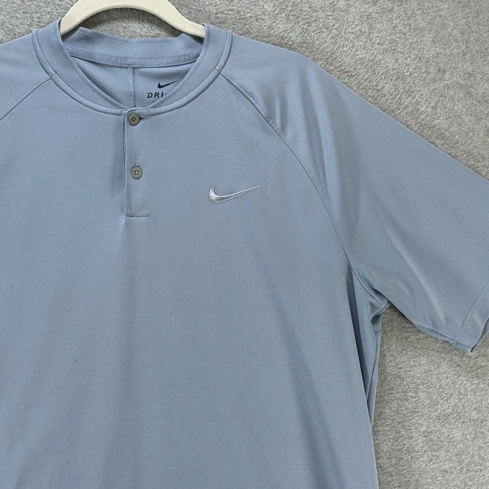 Nike Court Dri-FIT Victory Blade Polo Mens Large Light Blue Athletic